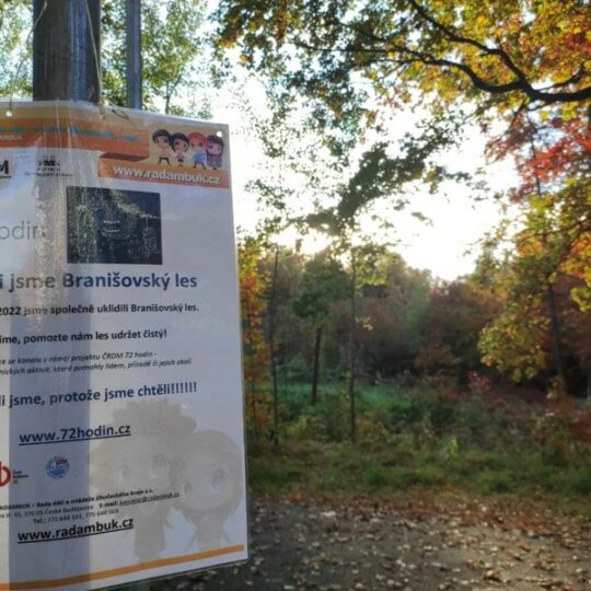 14. 10. 2022 – Uklidíme Branišovský les – 72 hodin- zapojte se také!!! - RADAMBUK | Rada dětí a mládeže Jihočeského kraje
