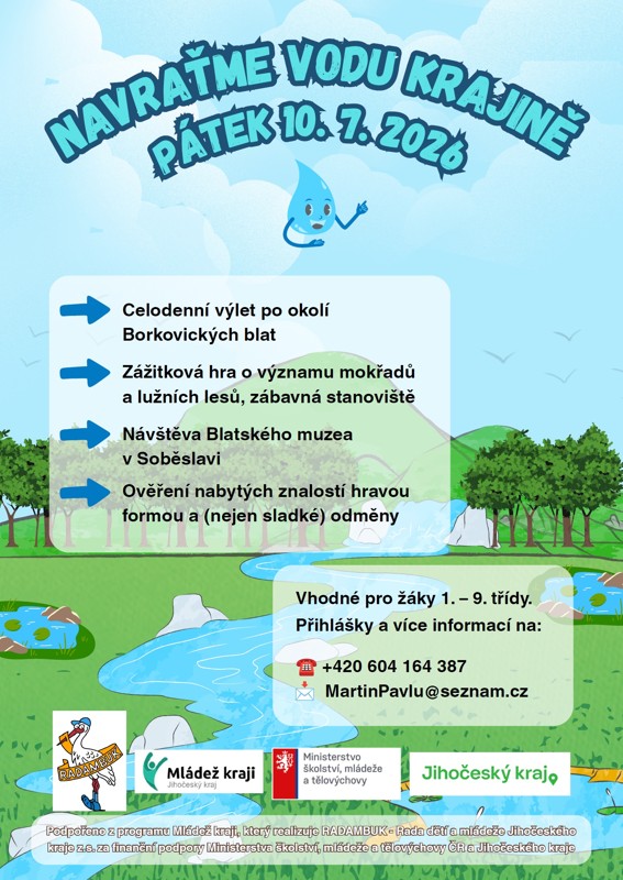 Navraťme vodu krajině - RADAMBUK | Rada dětí a mládeže Jihočeského kraje