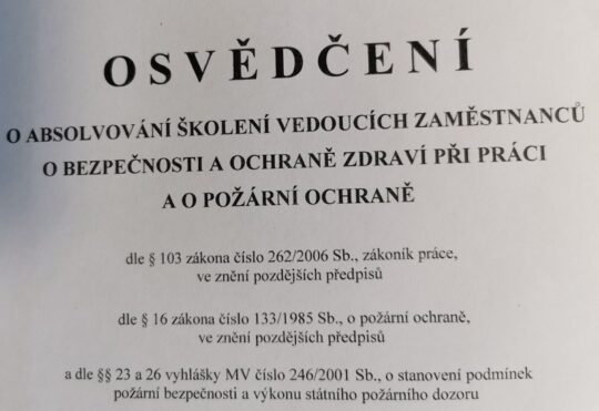 Školení vedoucích NNO o bezpečnosti a ochraně zdraví při práci a o požární ochraně 7. 3. 2025 - RADAMBUK | Rada dětí a mládeže Jihočeského kraje