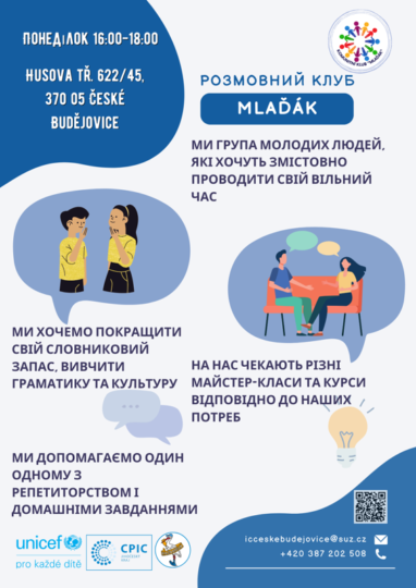 Konverzační klub MLAĎÁK – CPIC Jčk- mládež 15-20 let - RADAMBUK | Rada dětí a mládeže Jihočeského kraje