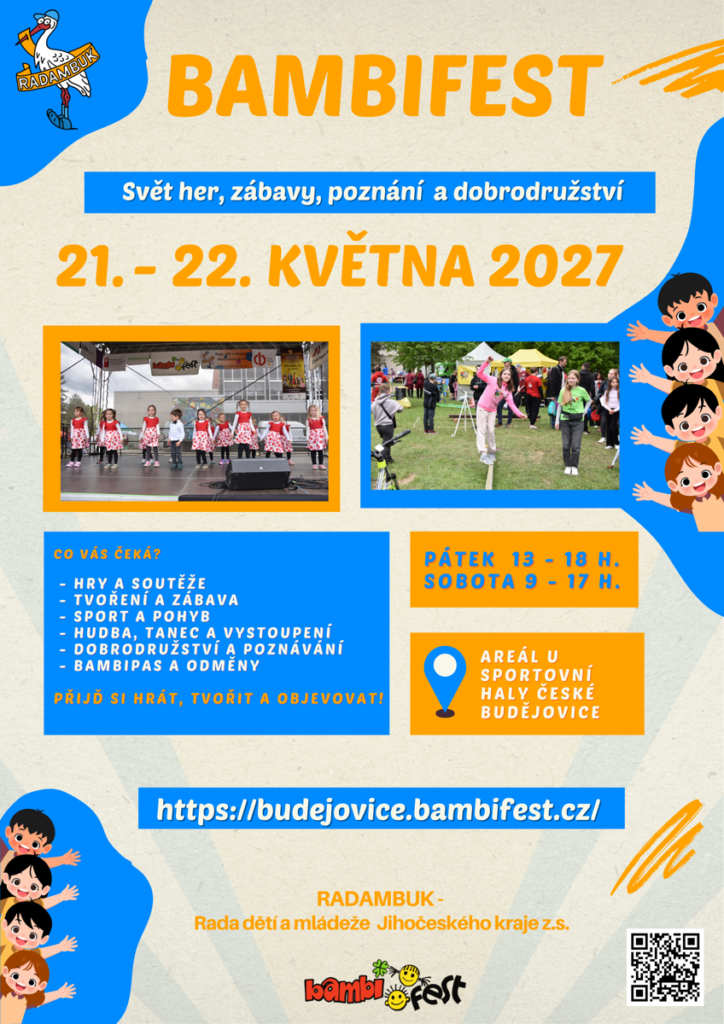 BAMBIFEST 21. – 22. 5. 2027 - RADAMBUK | Rada dětí a mládeže Jihočeského kraje