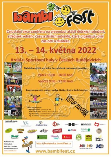 13. – 14. 5. 2022 – akce BAMBIFEST 22. ročník – Акції для дітей- ohlédnutí - RADAMBUK | Rada dětí a mládeže Jihočeského kraje