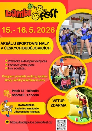 26. ročník – BAMBIFEST 15. – 16. 5. 2026 - RADAMBUK | Rada dětí a mládeže Jihočeského kraje