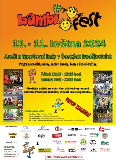 Tisková zpráva BAMBIFEST 10. – 11. 5.2024 České Budějovice - RADAMBUK | Rada dětí a mládeže Jihočeského kraje
