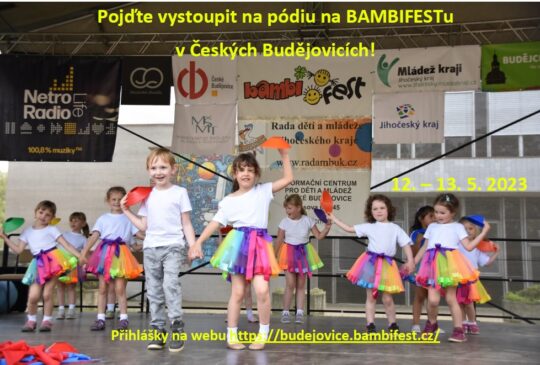 BAMBIFEST 12. – 13. 5. 2023 Sportovní hala České Budějovice - RADAMBUK | Rada dětí a mládeže Jihočeského kraje
