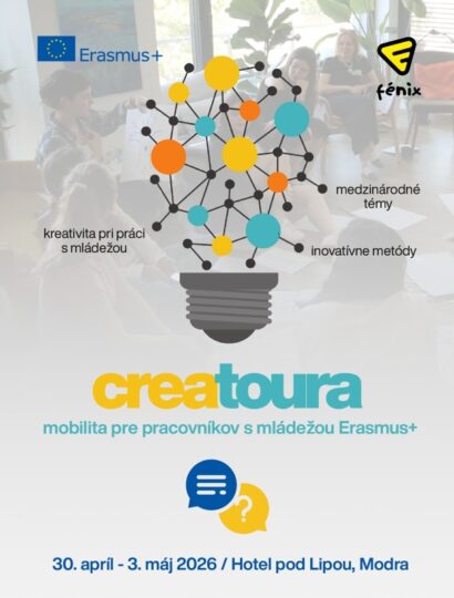 CREATOURA – mobilita pracovníků s mládeží Erasmus+30. 4 – 3. 5. 2026 - RADAMBUK | Rada dětí a mládeže Jihočeského kraje