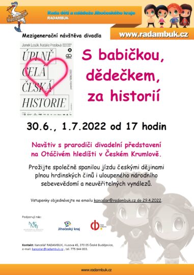 30.6., 1.7. 2022- Úplně celá česká historie - RADAMBUK | Rada dětí a mládeže Jihočeského kraje
