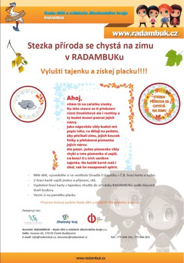 Stezka příroda se chystá na zimu v RADAMBUKu - RADAMBUK | Rada dětí a mládeže Jihočeského kraje
