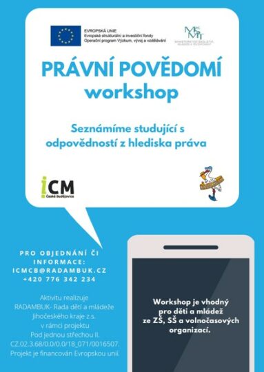 29. 3. – 13. 4. 2023 – projektové dny Právní povědomí - RADAMBUK | Rada dětí a mládeže Jihočeského kraje