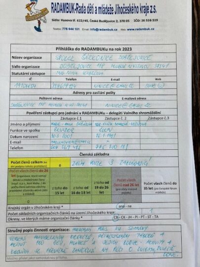 Předsednictvo RADAMBUKu 15.6.2023 - RADAMBUK | Rada dětí a mládeže Jihočeského kraje