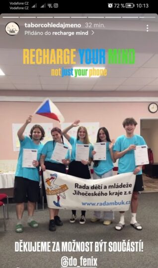 Erasmus+ mobilita Recharge Your Mind, Not just Your Phone 29.4. – 4.5.2025 - RADAMBUK | Rada dětí a mládeže Jihočeského kraje