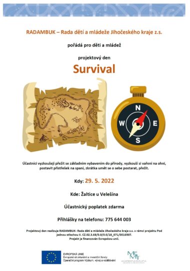 29. 5. 2022 – projektový den Survival - RADAMBUK | Rada dětí a mládeže Jihočeského kraje