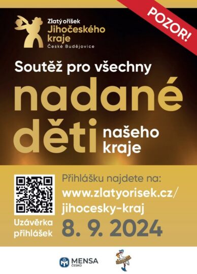 28. 9. 2024- Finále krajské kolo soutěže Zlatý oříšek Jihočeského kraje 2024 - RADAMBUK | Rada dětí a mládeže Jihočeského kraje