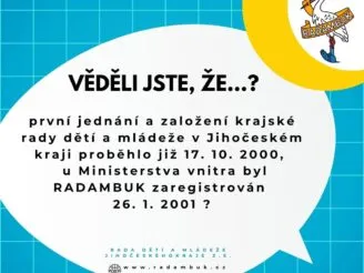 Historie - RADAMBUK | Rada dětí a mládeže Jihočeského kraje