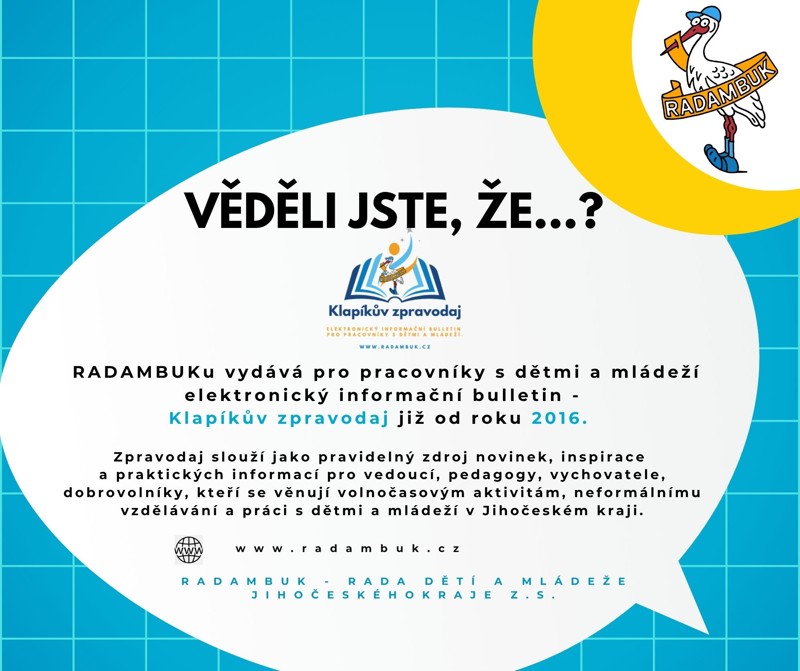 Věděli jste, že….? - RADAMBUK | Rada dětí a mládeže Jihočeského kraje