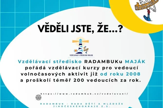 MAJÁK - vzdělávací středisko - RADAMBUK | Rada dětí a mládeže Jihočeského kraje