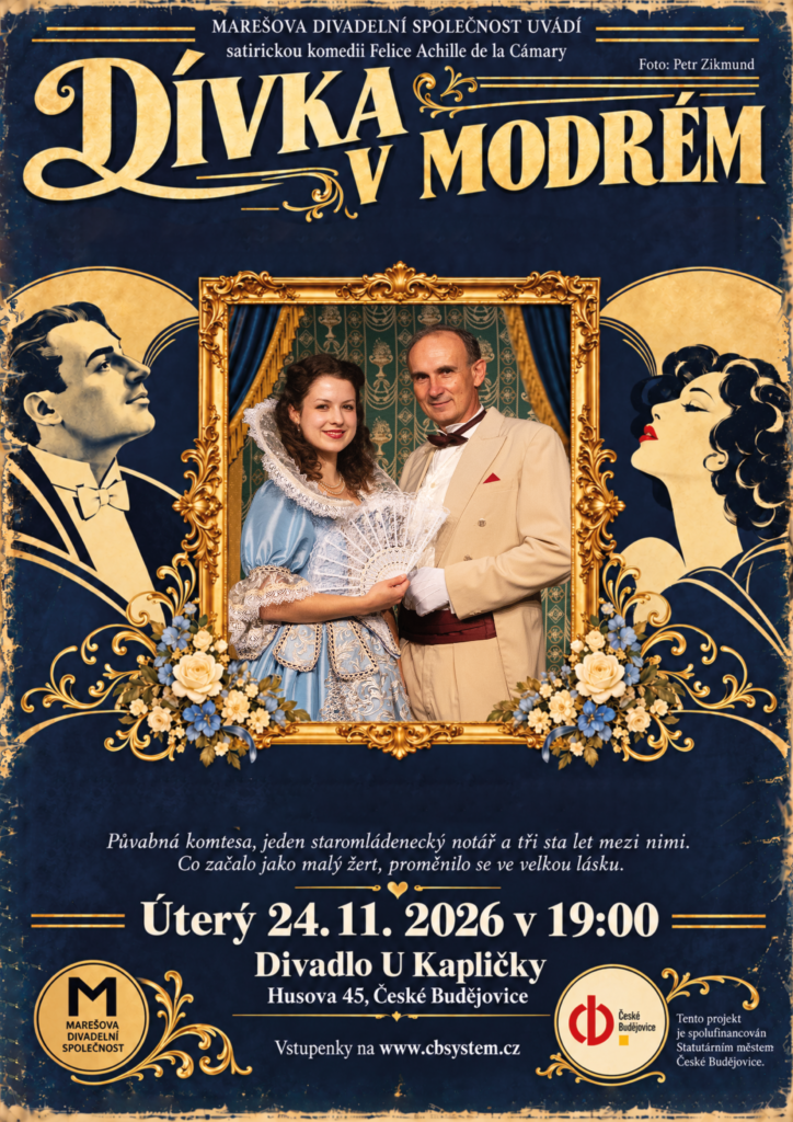 Dívka v modrém 24.11. 2026 - divadelní představení pro členy - RADAMBUK | Rada dětí a mládeže Jihočeského kraje