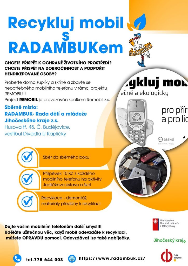 Recykluj mobil s RADAMBUKem - RADAMBUK | Rada dětí a mládeže Jihočeského kraje