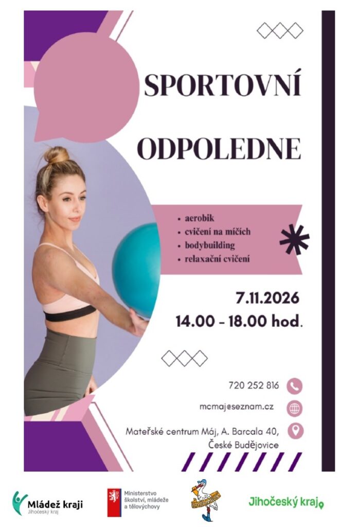 7. 11. 2026 - Sportovní odpoledne - projekt Mládež kraji - kraj Jihočeský - RADAMBUK | Rada dětí a mládeže Jihočeského kraje