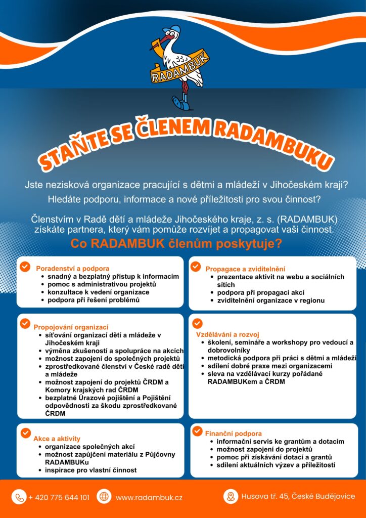 Staňte se členem RADAMBUKu - RADAMBUK | Rada dětí a mládeže Jihočeského kraje